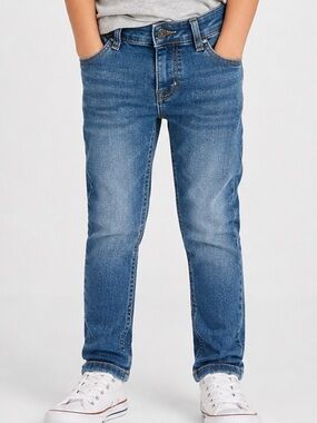 Cat & Jack Boys 4T Skinny Jeans Blue Denim Adjustable Waist